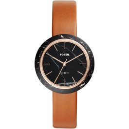 Pulseira de relógio Fossil ES4382 Couro Marrom 16mm